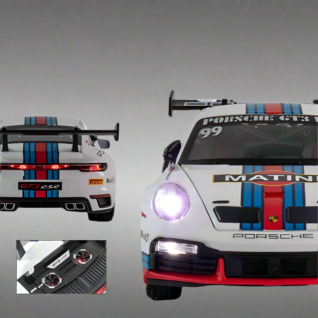 Porsche 911 Diecast Model Car – Pull Back Toy with Light & Sound KidzlyKids