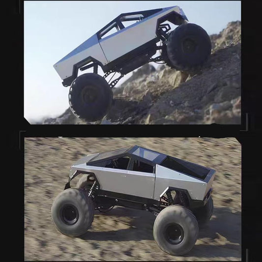 Large 4WD RC Car – Metal Shell Monster Truck with Headlights & Battery (Multi color) KidzlyKids