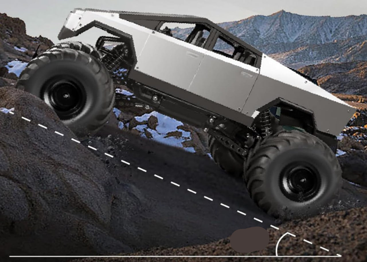 Large 4WD RC Car – Metal Shell Monster Truck with Headlights & Battery (Multi color) KidzlyKids