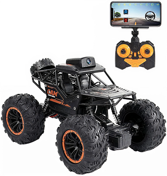 RC Car with 720P HD Camera – 1/18 Scale Off-Road Truck, WiFi FPV, for Kids & Adults (Multicolor) KidzlyKids