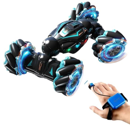 RC Stunt Car – 4WD 360° Flip Remote Toy with Lights & Music (Multicolor) KidzlyKids