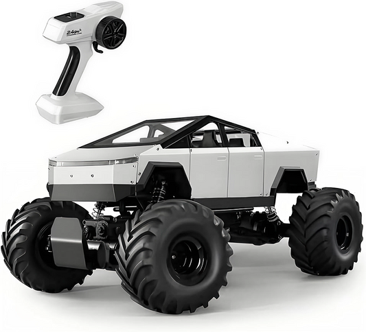 Large 4WD RC Car – Metal Shell Monster Truck with Headlights & Battery (Multi color) KidzlyKids