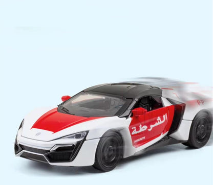 Lykan Hypersport Die-Cast Car – Pull Back Toy with Lights, Music & Openable Doors KidzlyKids