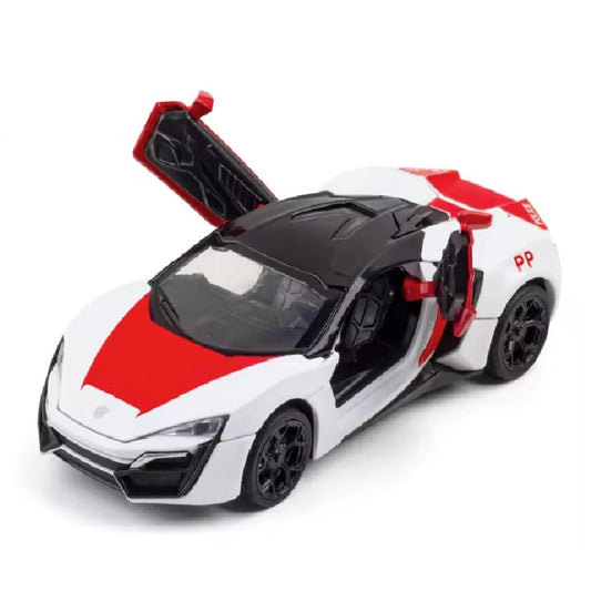Lykan Hypersport Die-Cast Car – Pull Back Toy with Lights, Music & Openable Doors KidzlyKids