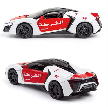 Lykan Hypersport Die-Cast Car – Pull Back Toy with Lights, Music & Openable Doors KidzlyKids