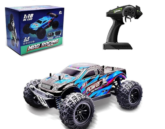 RC Monster Truck – 40+KM/H High-Speed 4WD Waterproof Truggy with Battery (Multicolor) KidzlyKids