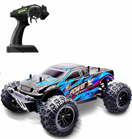 RC Monster Truck – 40+KM/H High-Speed 4WD Waterproof Truggy with Battery (Multicolor) KidzlyKids