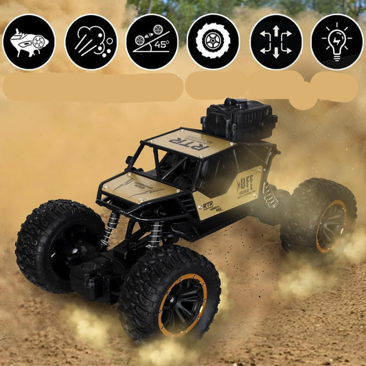 RC Rock Crawler – 2WD Off-Road Car with Mist Spray & High Speed (Multicolor) KidzlyKids