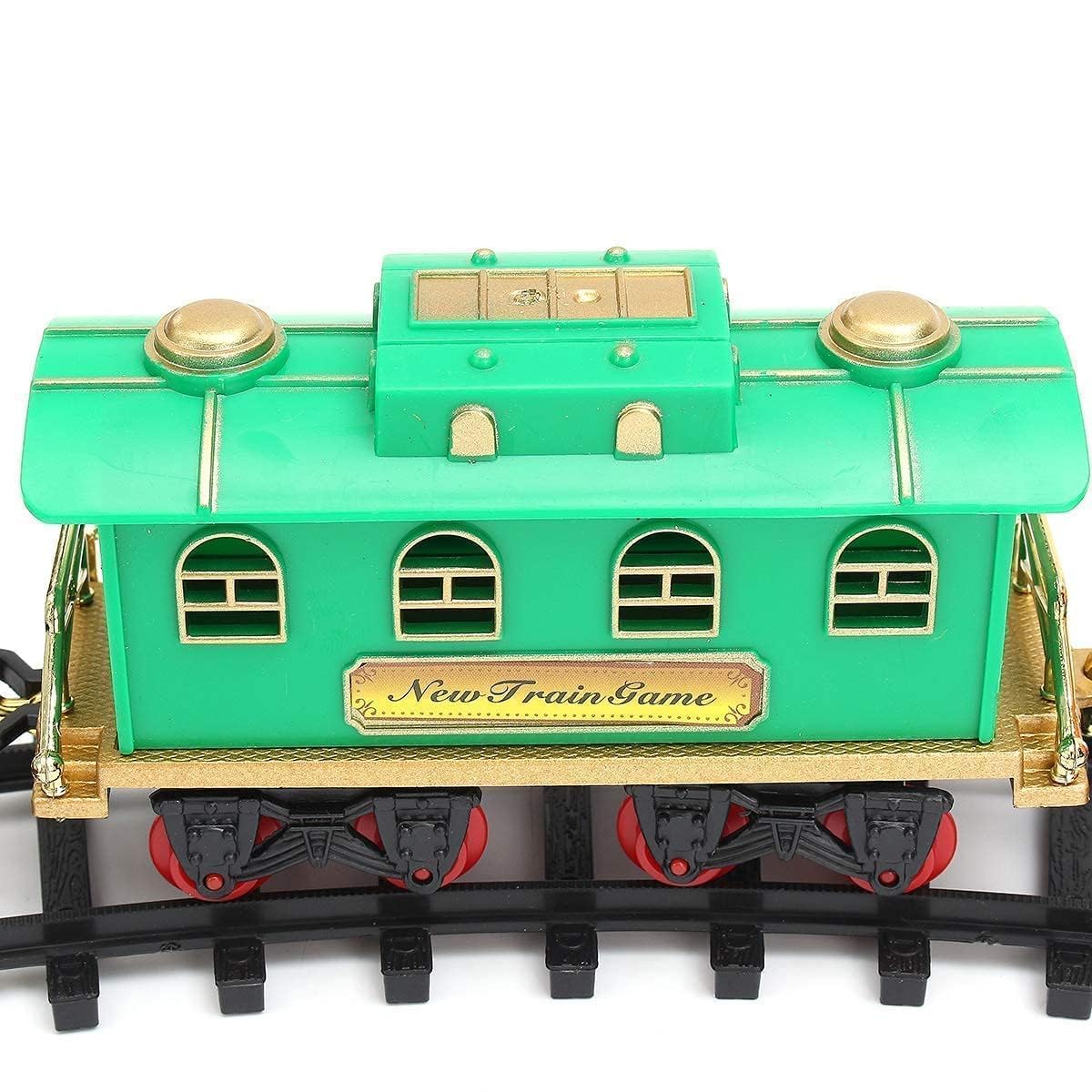 Classic Battery-Operated Toy Train Set – Track, Smoke, Light & Sound for Kids (Vintage Style) KidzlyKids