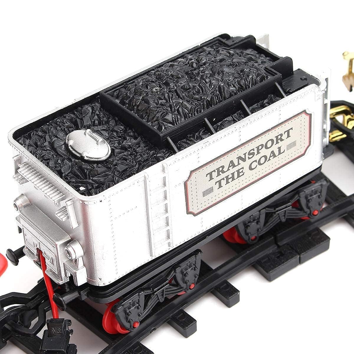 Classic Battery-Operated Toy Train Set – Track, Smoke, Light & Sound for Kids (Vintage Style) KidzlyKids