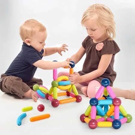42-Piece Magnetic Building Set – Colorful Sticks & Balls for Kids KidzlyKids
