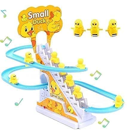 Small Duck Slide Toy Set, Funny Automatic Stair  - Climbing Ducklings Cartoon Race Track Set KidzlyKids