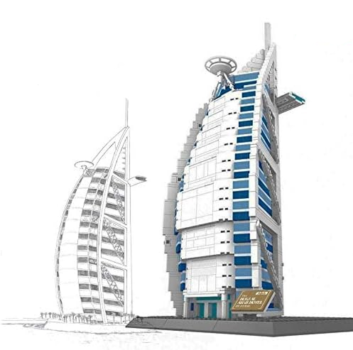 Large Burj Al Arab Architecture Model – Block Building Set KidzlyKids
