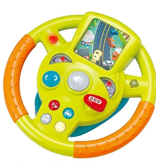 Steering Wheel Toy for Kids Simulation Driving Car Toy with Light & Sound KidzlyKids