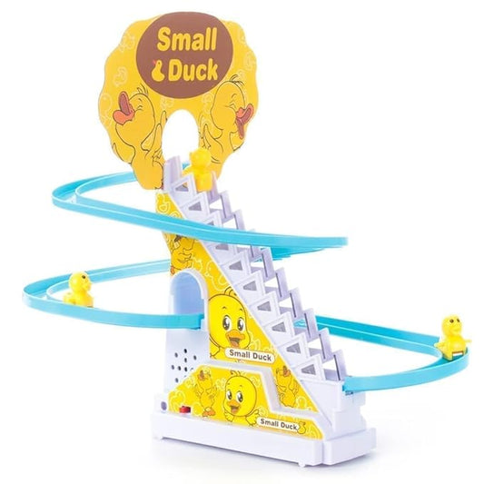 Small Duck Slide Toy Set, Funny Automatic Stair  - Climbing Ducklings Cartoon Race Track Set KidzlyKids