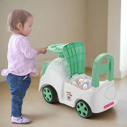 Rabbit Ride-On Toy with Lights, Music & Storage KidzlyKids