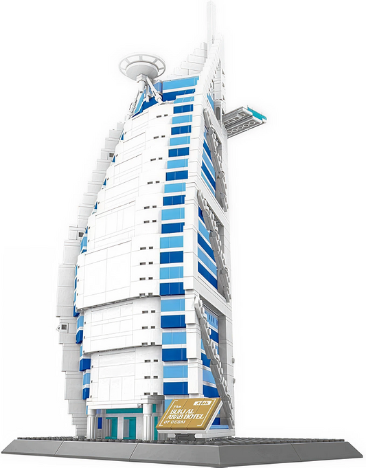 Large Burj Al Arab Architecture Model – Block Building Set KidzlyKids