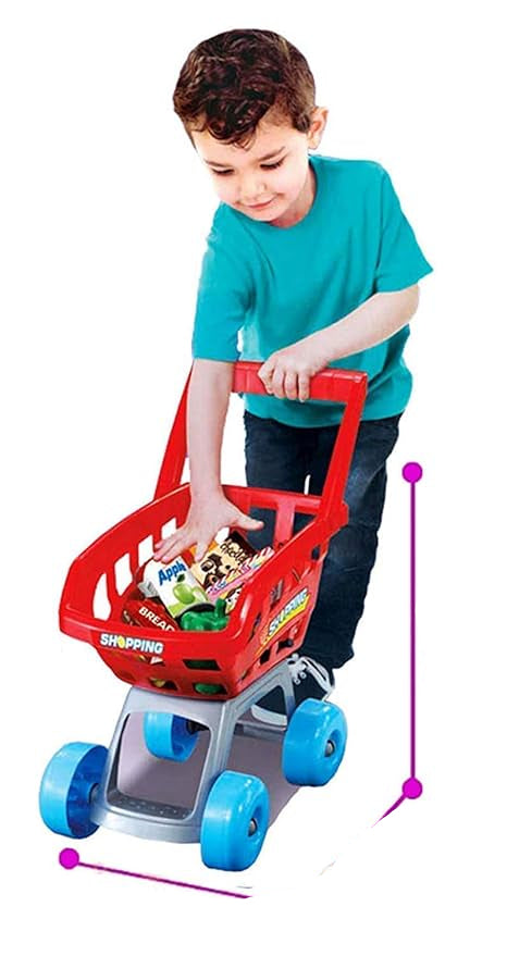 Big Size Supermarket kit for Kids Toys with Shopping cart and Sound Effects Kitchen Set KidzlyKids