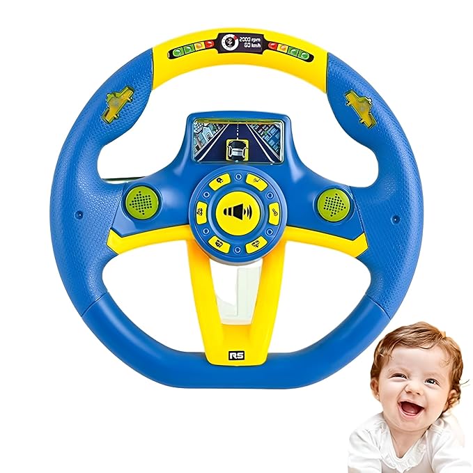 Simulation Driving Steering Wheel Toy Pretend Driving Toy Portable Driving Controller KidzlyKids