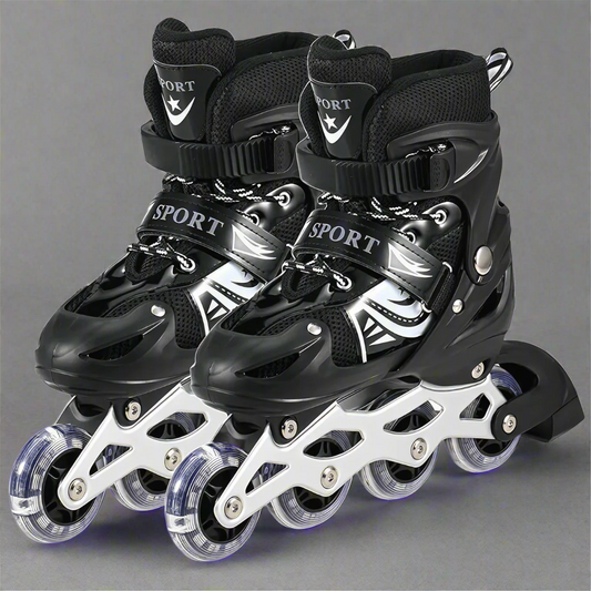 High Inline Skates with PU Flashing Wheel Aluminum Body in-Line Skates KidzlyKids