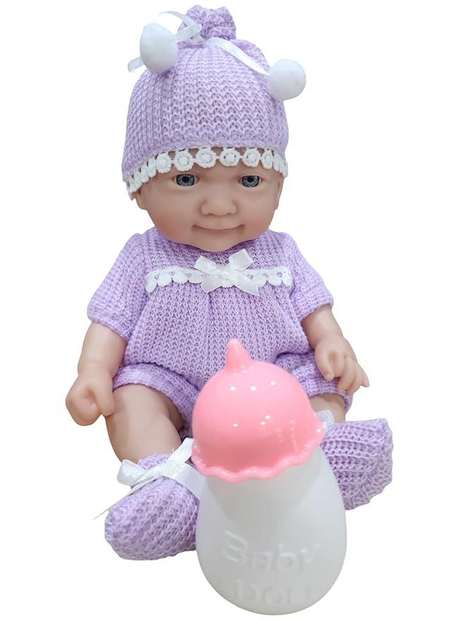 10 inch Baby Doll That Look Real, 3 D Eyes Born Baby Doll, KidzlyKids