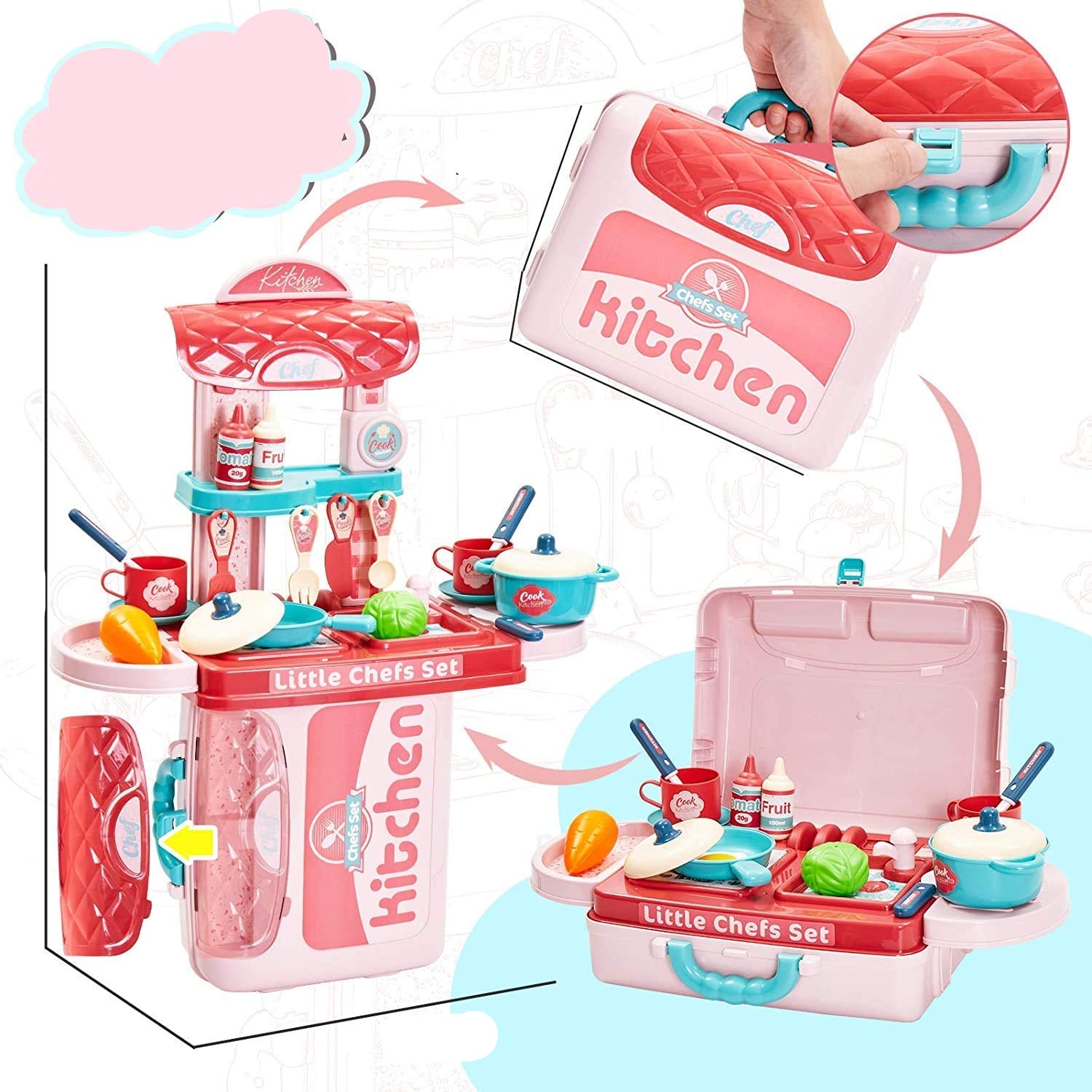 KITCHEN SET 3 IN 1 KidzlyKids