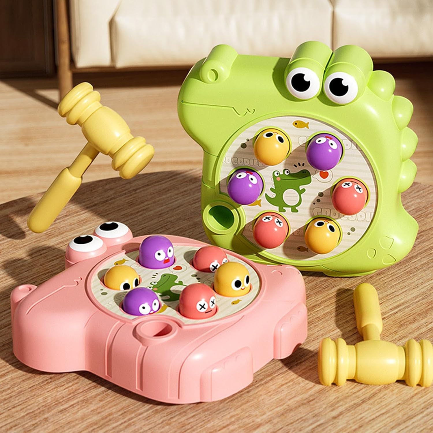 Whack-a-Hamster Game – Educational Toy with Mallet for Kids KidzlyKids