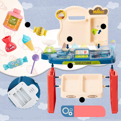 Small Size Supermarket with Sound Effects for Girls & Boys KidzlyKids