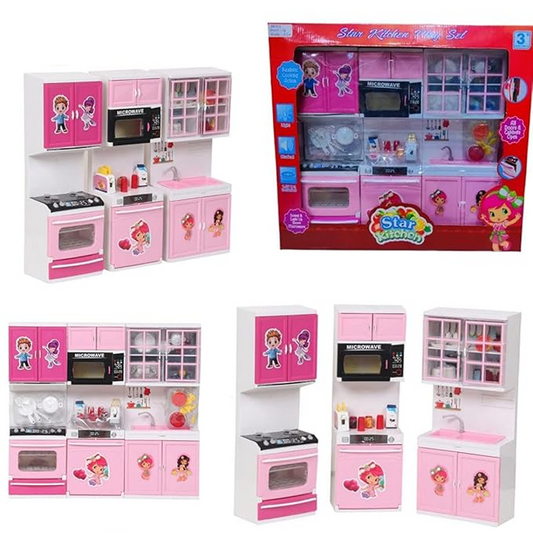 Pink Pearl Toy Kitchen Set for Kids KidzlyKids
