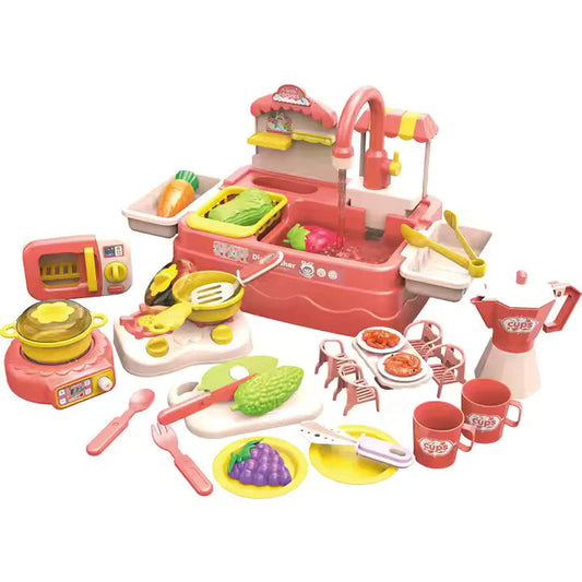 Running Tap Home Kitchen Sink - Electric Dishwasher Set for Kids KidzlyKids