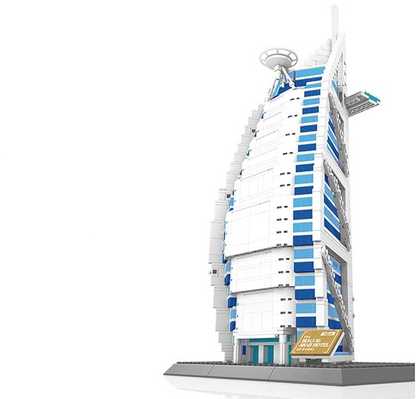 Large Burj Al Arab Architecture Model – Block Building Set KidzlyKids