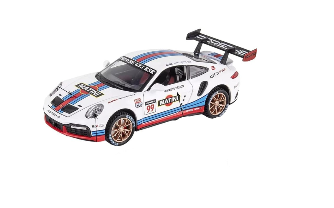 Porsche 911 Diecast Model Car – Pull Back Toy with Light & Sound KidzlyKids