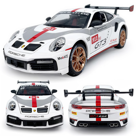 Porsche 911 Diecast Model Car – Pull Back Toy with Light & Sound KidzlyKids